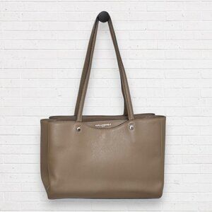 New KARL LAGERFELD Paris Murl Mushroom Light Brown Taupe LH8BR549 Handbag Tote